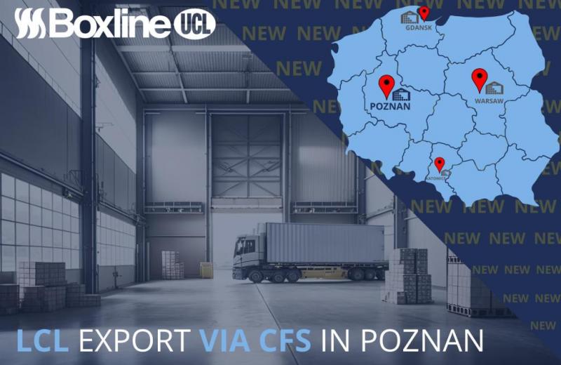 Boxline пропонує експорт LCL через CFS в Познані