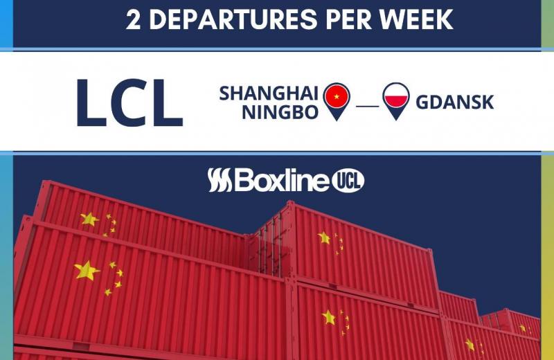 LCL з Шанхая та Нінбо до Гданська – 2 відправлення на тиждень