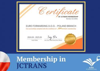 Компанія Euro Forwarding продовжила членство у JCTRANS Logistics Network