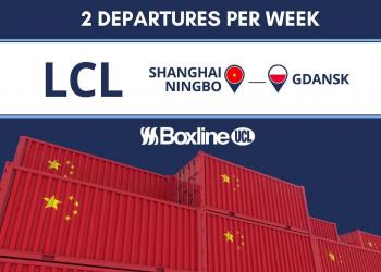 LCL з Шанхая та Нінбо до Гданська – 2 відправлення на тиждень