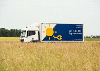 У Німеччині випробовують ефективність сонячних батарей для електричних вантажних авто