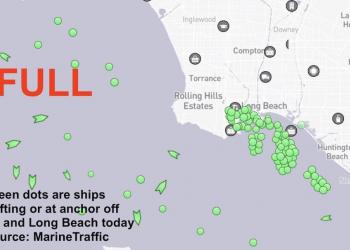 Біля портів Каліфорнії утворився величезний затор із суден