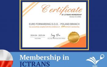 Компанія Euro Forwarding продовжила членство у JCTRANS Logistics Network