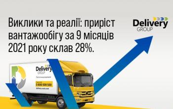 Приріст вантажообігу Delivery за 9 місяців 2021 року склав 28%